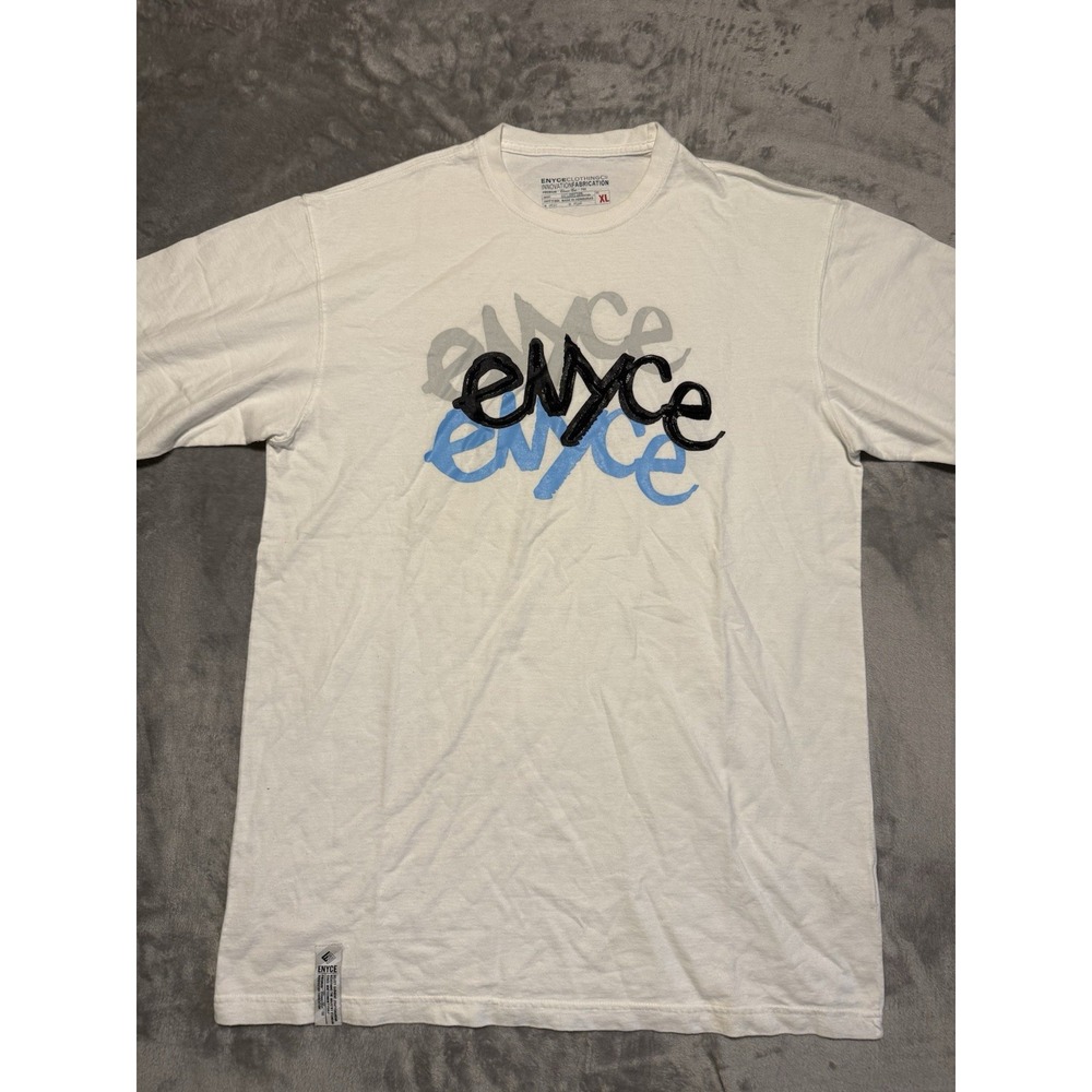 Enyce T-Shirt Mens Size XL Short Sleeve Logo White Tee